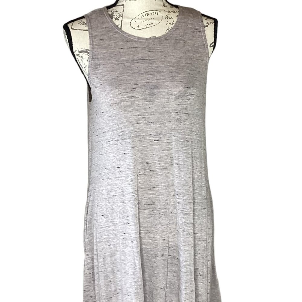 Lightweight Grey Tank Top Dress w/Pockets